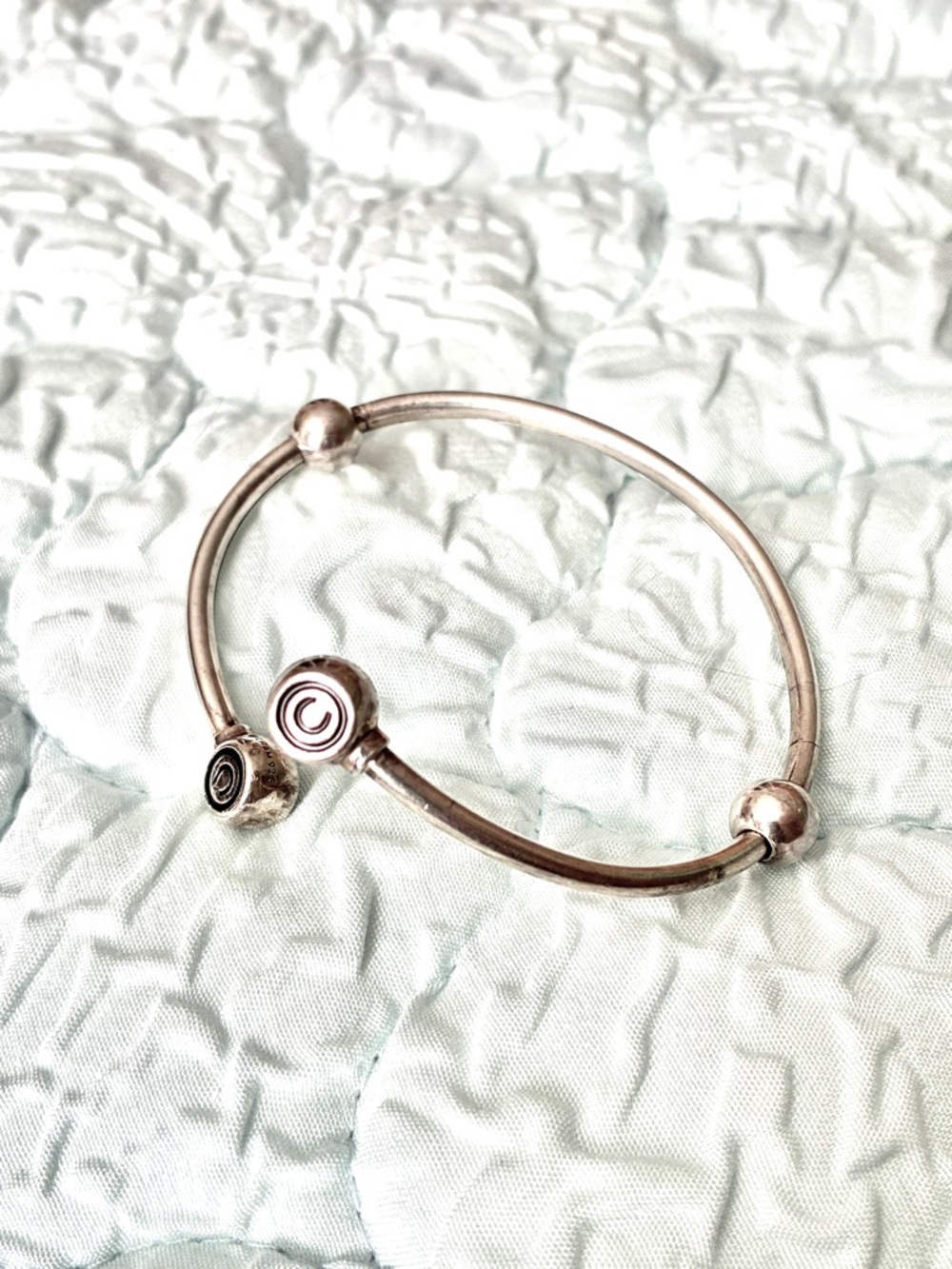 Chamilia Sterling Flex Cuff bead Bracelet